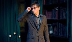 The Doctor puts on his glasses. It's time for some serious thinking. Alternatively, he wants a job as a teacher.
